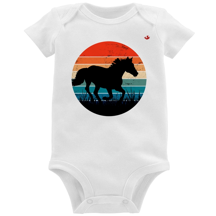 Body Bebê Cavalo Vintage Sunset
