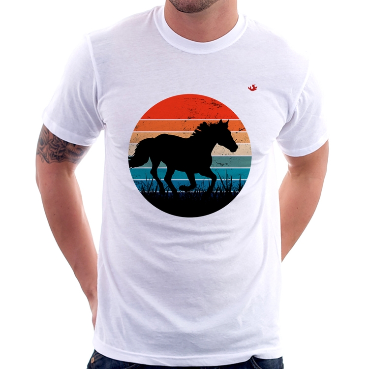 Camiseta Cavalo Vintage Sunset