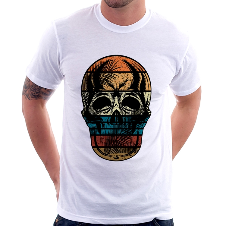 Camiseta Caveira Tropical
