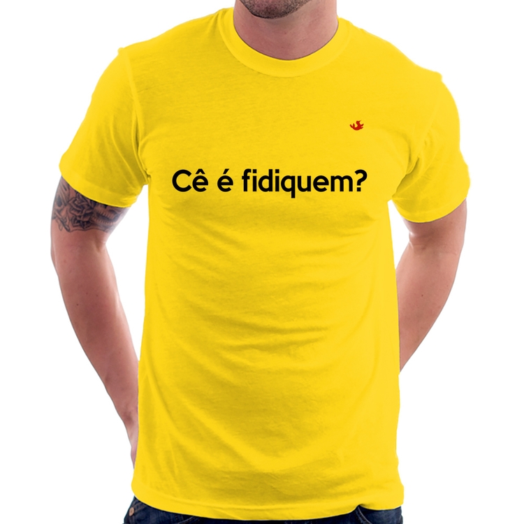 Camiseta Cê é fidiquem? - Amarela