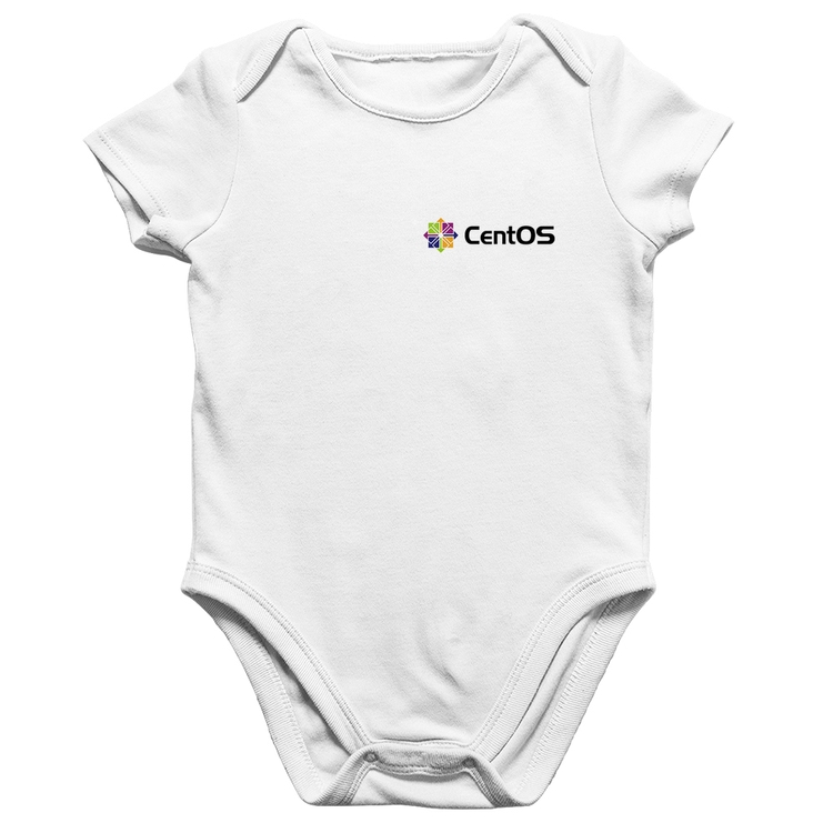 Body Bebê Algodão CentOS Linux - Branco