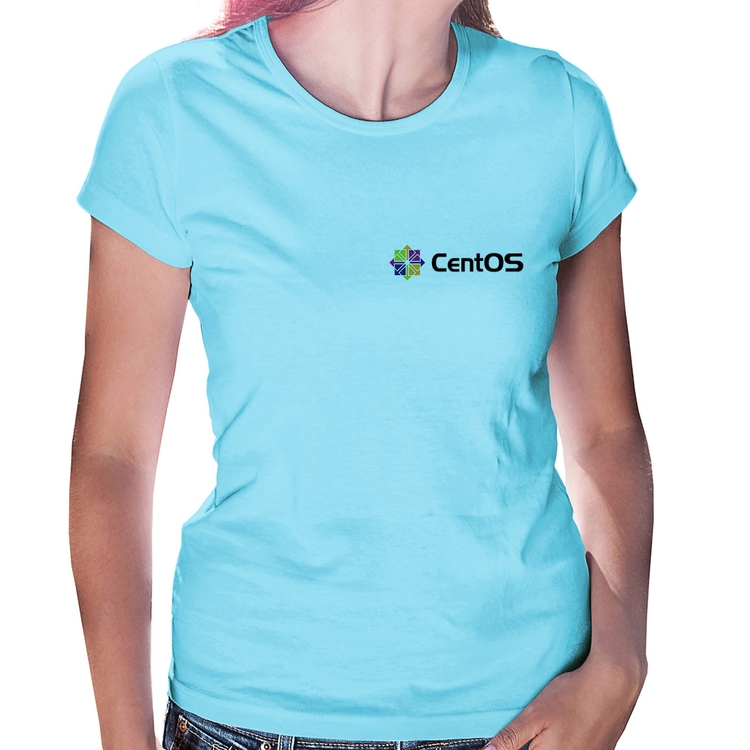 Baby Look CentOS Linux - Azul Bebê