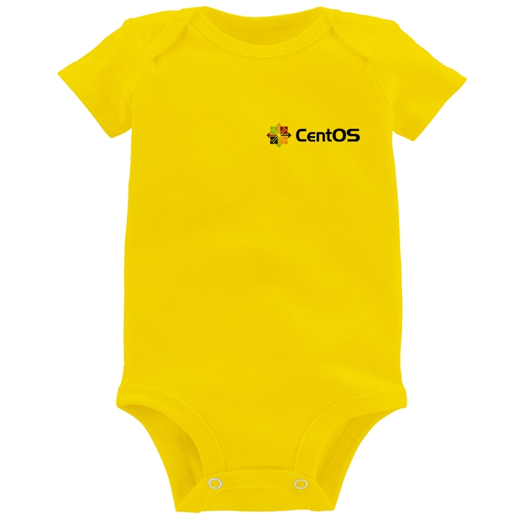 Body Bebê CentOS Linux - Amarelo