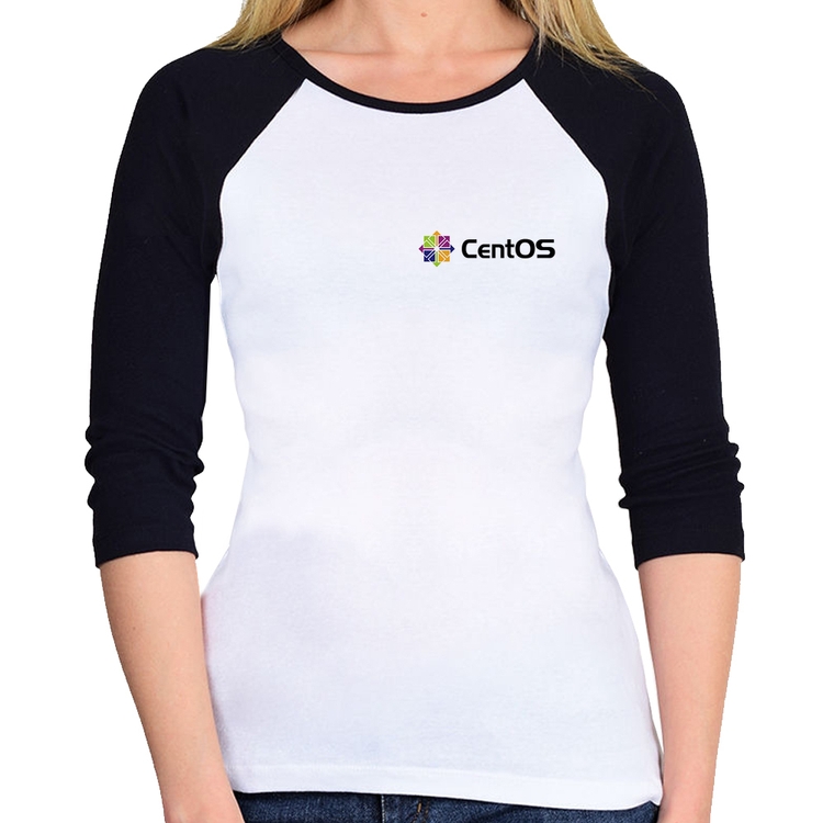 Baby Look Raglan CentOS Linux Manga 3/4