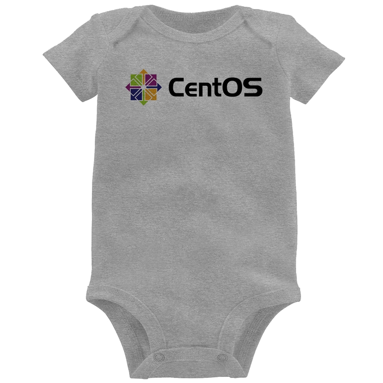 Body Bebê CentOS Linux Logo - Cinza