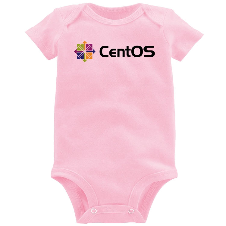 Body Bebê CentOS Linux Logo - Rosa Bebê