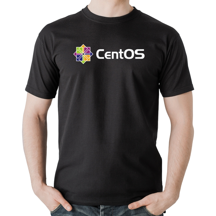Camiseta Algodão CentOS Linux Logo