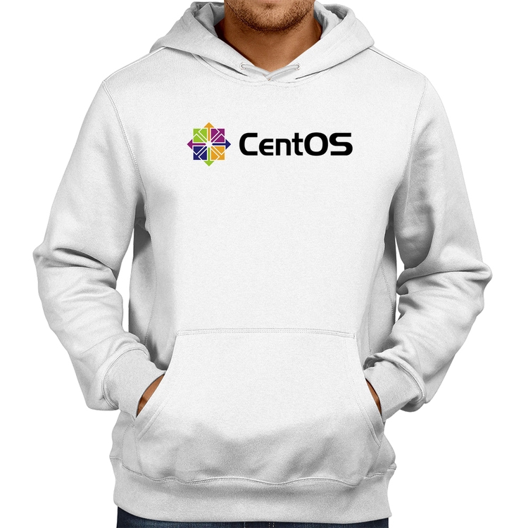 Moletom CentOS Linux Logo - Branco