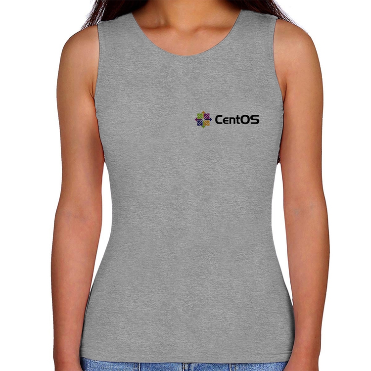 Regata Feminina CentOS Linux - Cinza