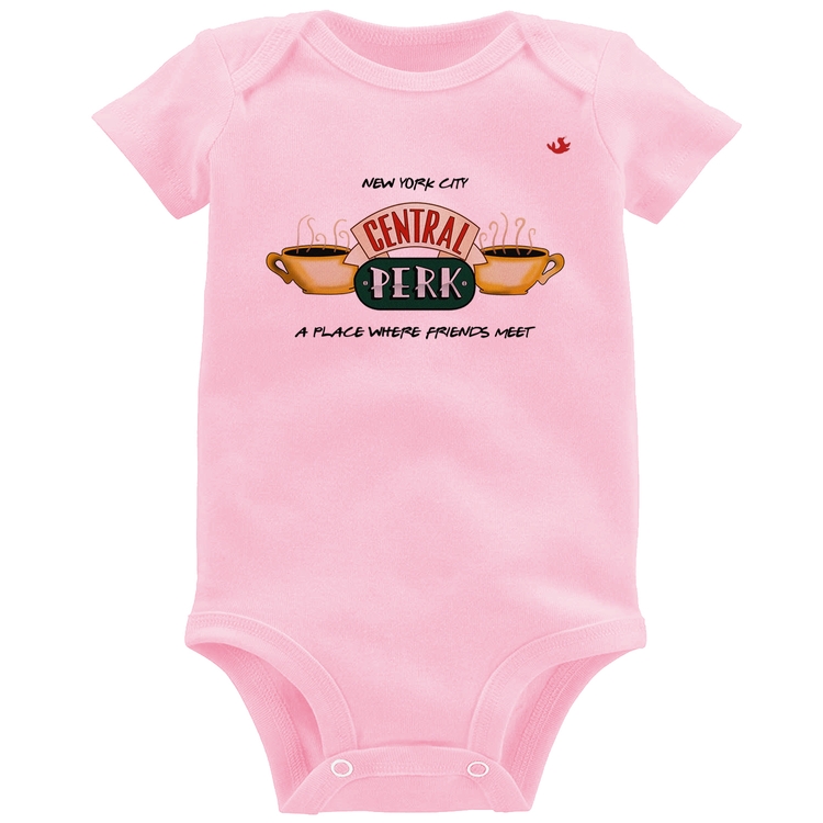 Body Bebê Central Perk - Rosa Bebê