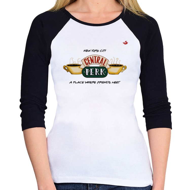Baby Look Raglan Central Perk Manga 3/4