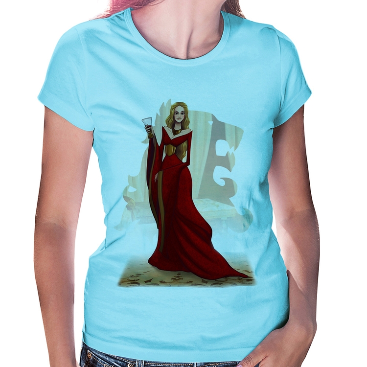 Baby Look Cersei Lannister Art - Azul Bebê