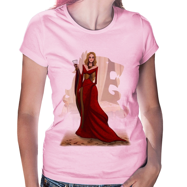 Baby Look Cersei Lannister Art - Rosa Bebê