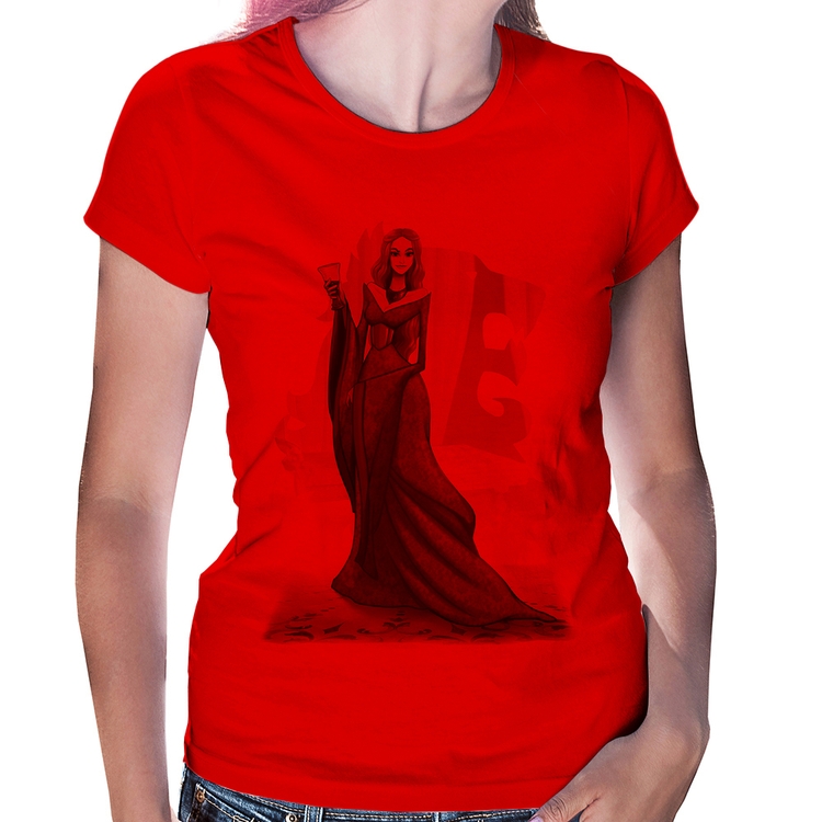 Baby Look Cersei Lannister Art - Vermelha