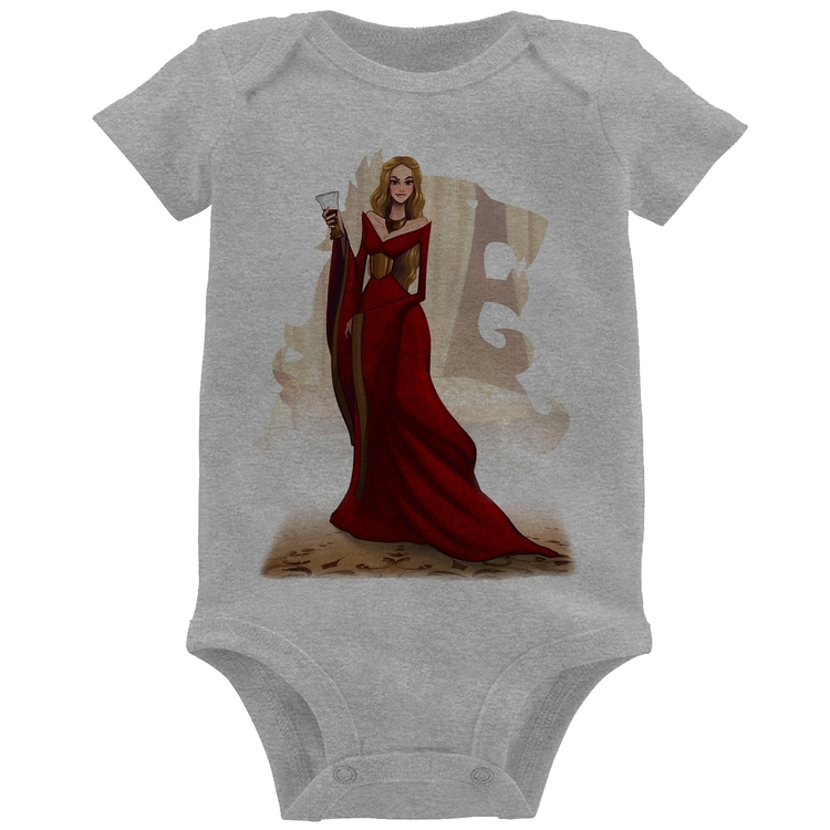 Body Bebê Cersei Lannister Art - Cinza