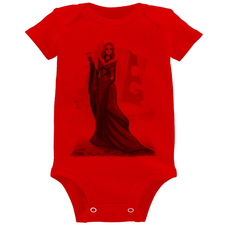 Body Bebê Cersei Lannister Art - Vermelho