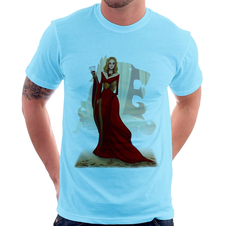 Camiseta Cersei Lannister Art - Azul Bebê