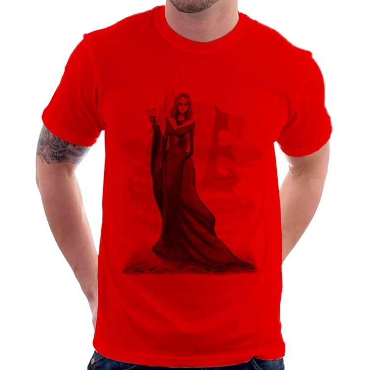 Camiseta Cersei Lannister Art - Vermelha
