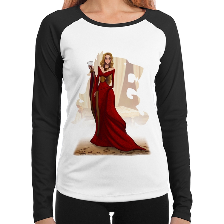 Baby Look Raglan Cersei Lannister Art Manga Longa