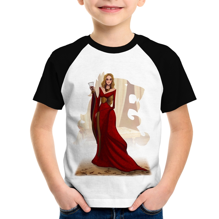 Camiseta Raglan Infantil Cersei Lannister Art