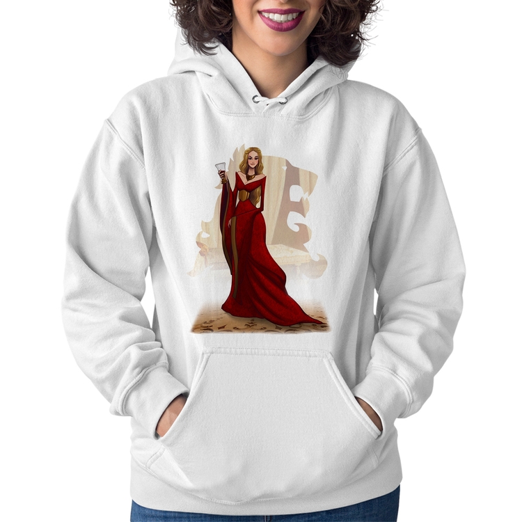 Moletom Feminino Cersei Lannister Art - Branco