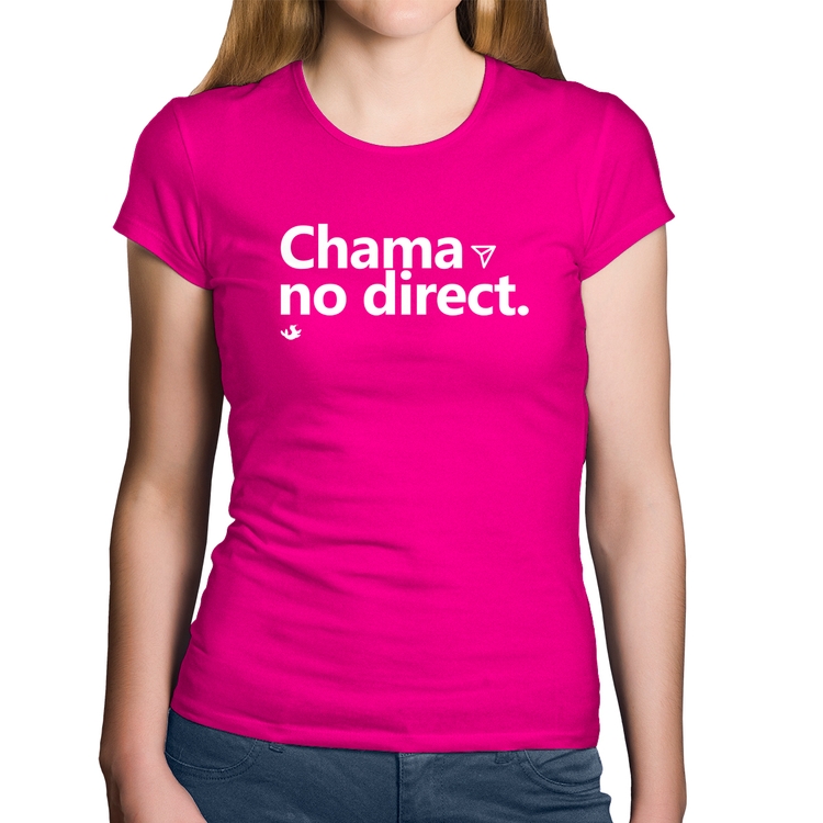 Baby Look Algodão Chama no direct - Rosa