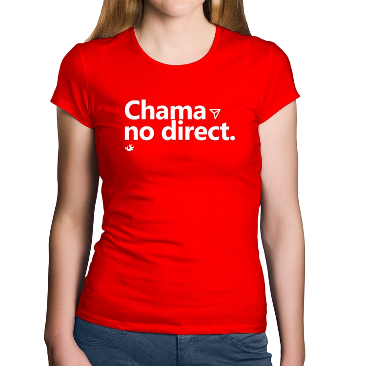 Baby Look Algodão Chama no direct - Vermelha