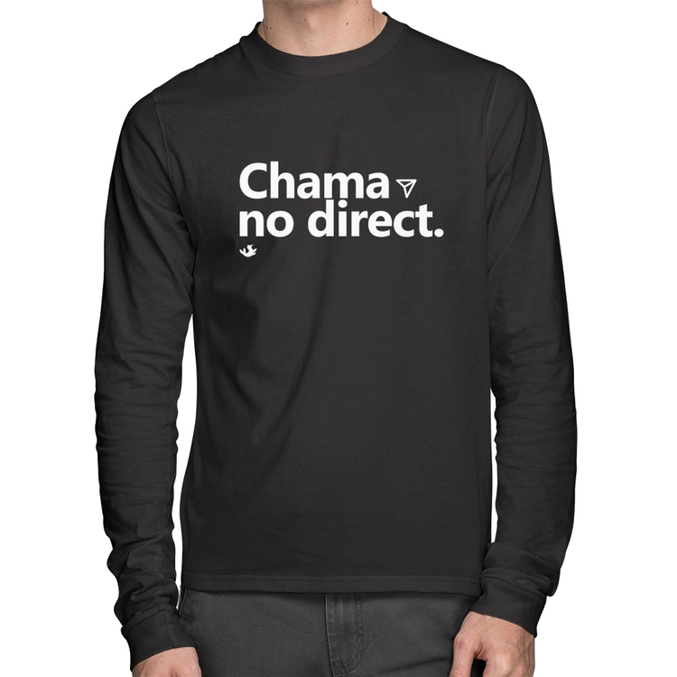 Camiseta Algodão Chama no direct Manga Longa