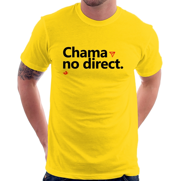 Camiseta Chama no direct - Amarela