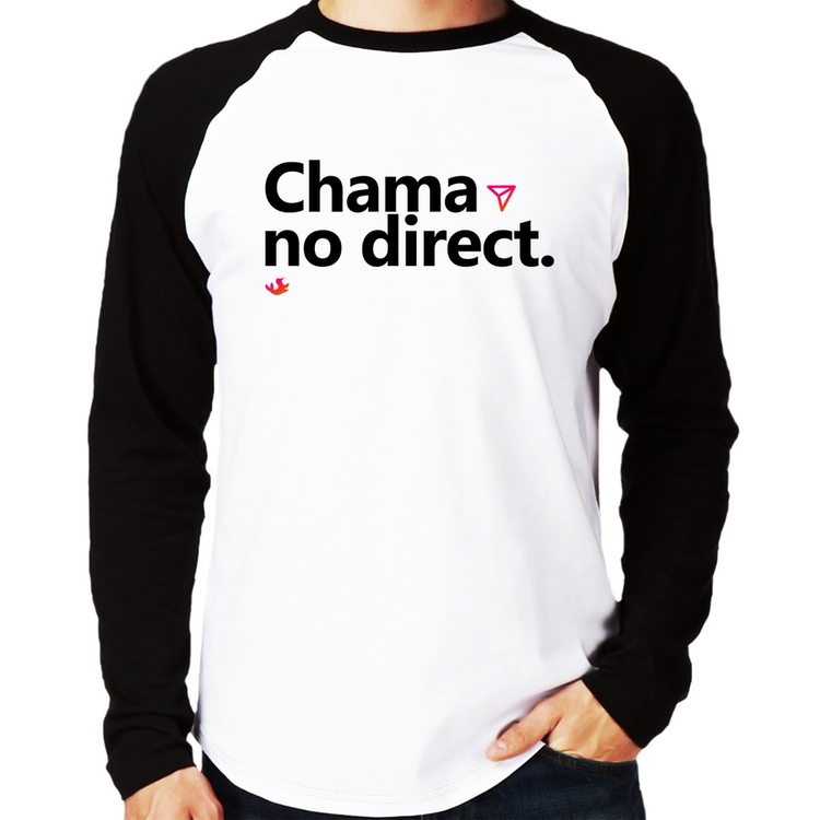 Camiseta Raglan Chama no direct Manga Longa