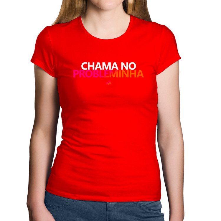 Baby Look Algodão Chama no Probleminha - Vermelha