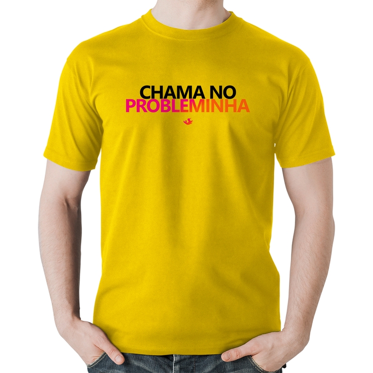 Camiseta Algodão Chama no Probleminha - Amarela