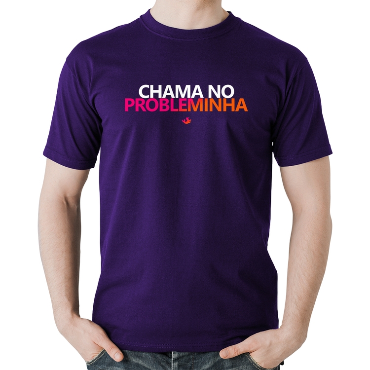 Camiseta Algodão Chama no Probleminha - Roxa