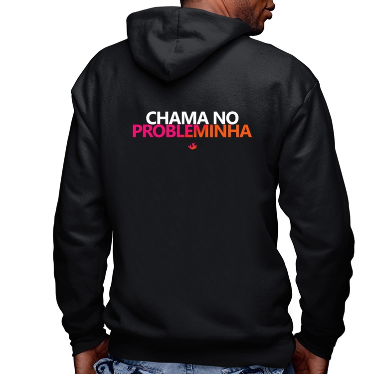 Blusa Moletom Chama no Probleminha Masculina com Capuz e Zíper