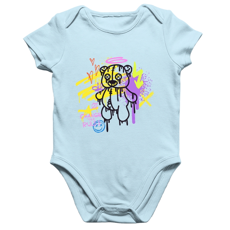 Body Bebê Algodão Change the Rules - Azul Bebê