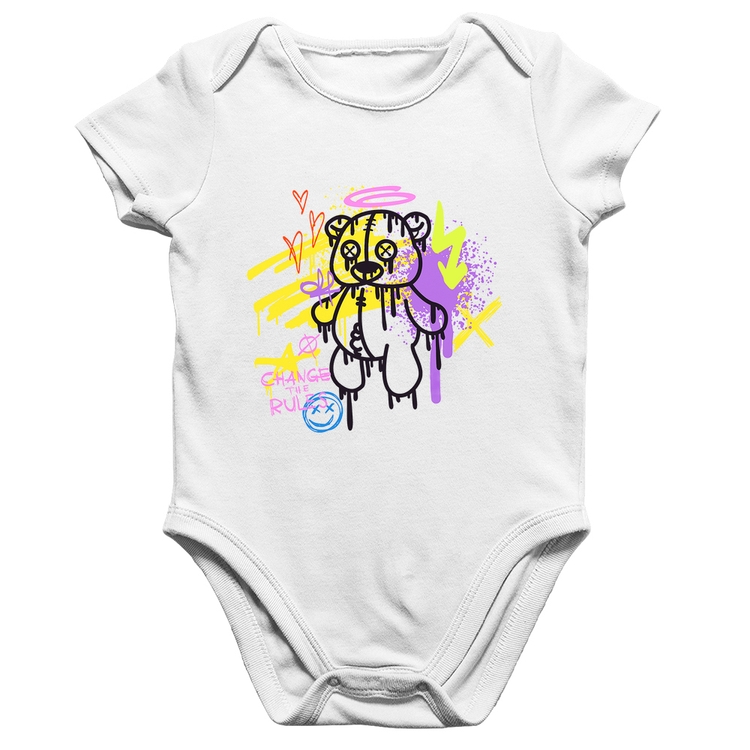 Body Bebê Algodão Change the Rules - Branco