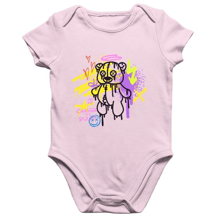Body Bebê Algodão Change the Rules - Rosa Bebê
