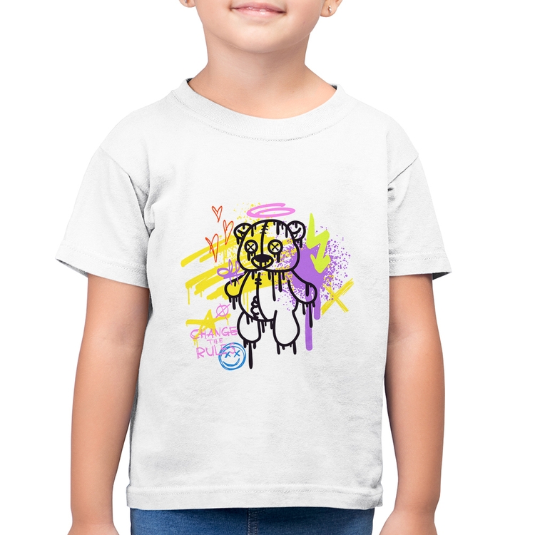 Camiseta Algodão Infantil Change the Rules - Branca