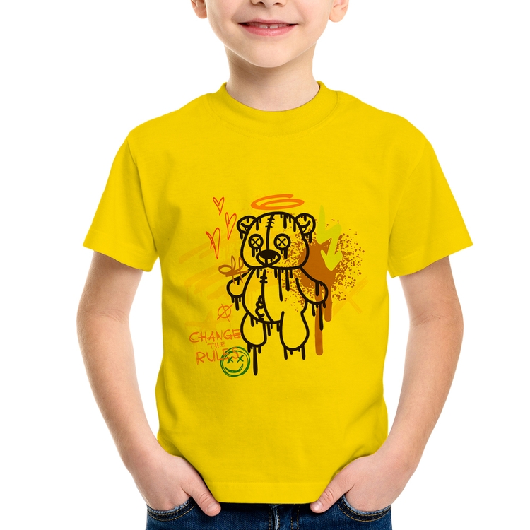 Camiseta Infantil Change the Rules - Amarela