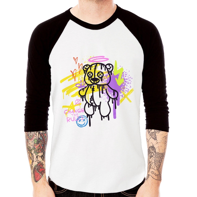Camiseta Raglan Change the Rules Manga 3/4