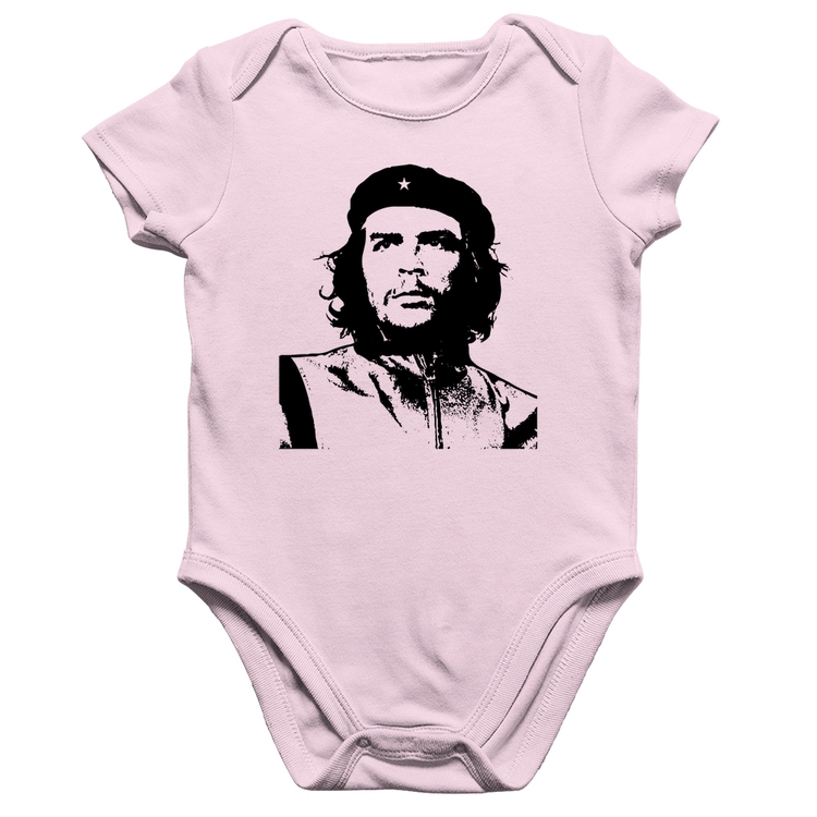 Body Bebê Algodão Che Guevara Revolucionário - Rosa Bebê