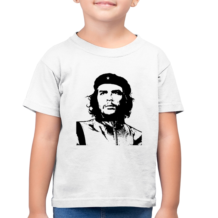 Camiseta Algodão Infantil Che Guevara Revolucionário - Branca