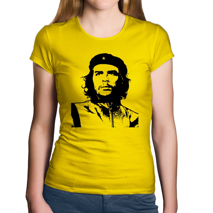 Baby Look Algodão Che Guevara Revolucionário - Amarela