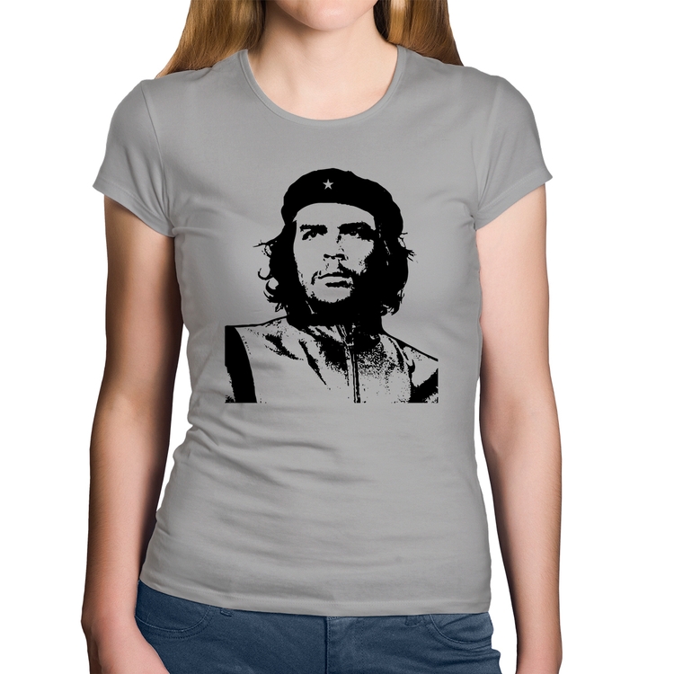 Baby Look Algodão Che Guevara Revolucionário - Cinza