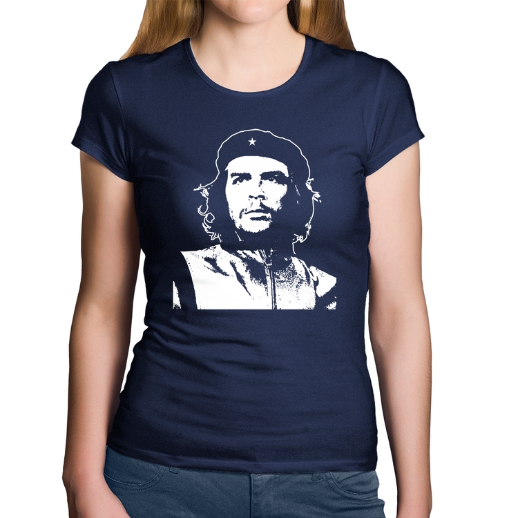 Baby Look Algodão Che Guevara Revolucionário - Marinho