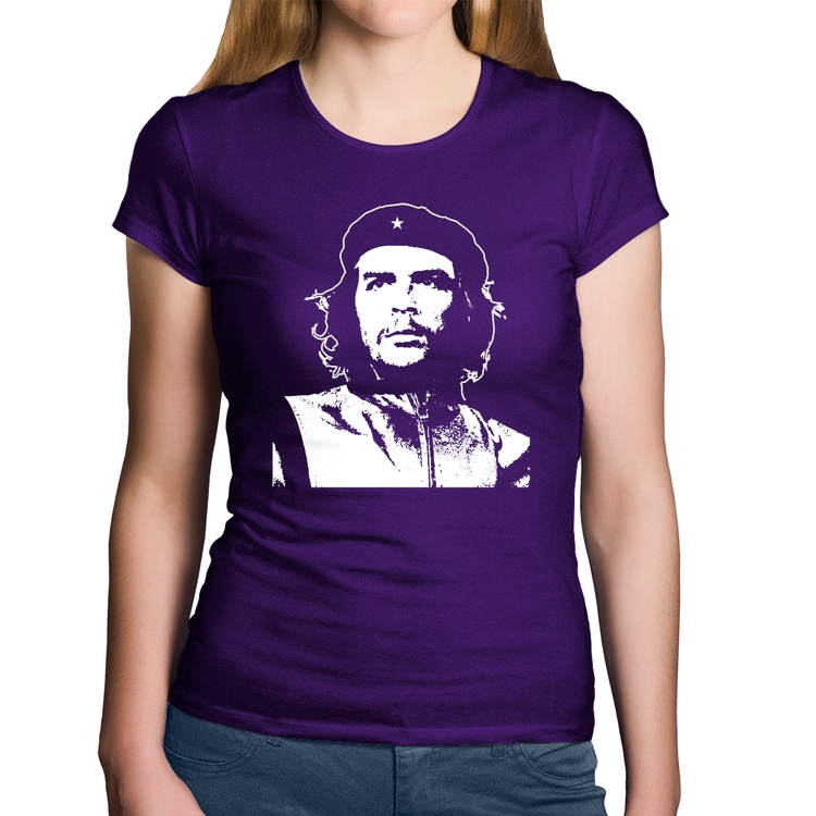 Baby Look Algodão Che Guevara Revolucionário - Roxa
