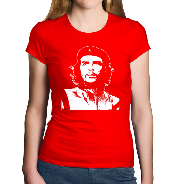 Baby Look Algodão Che Guevara Revolucionário - Vermelha