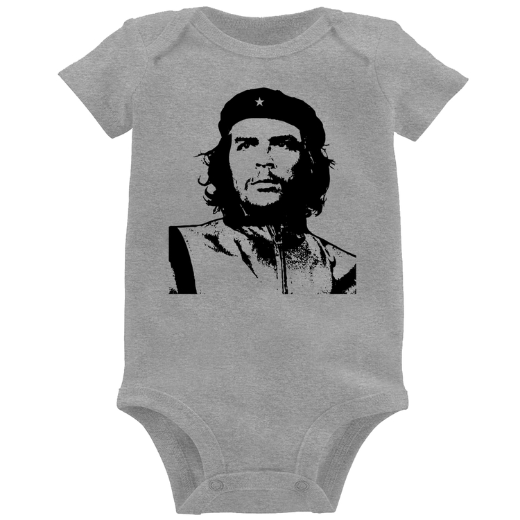 Body Bebê Che Guevara Revolucionário - Cinza