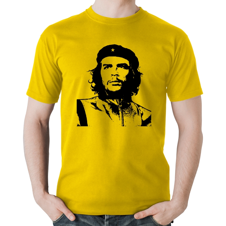 Camiseta Algodão Che Guevara Revolucionário - Amarela