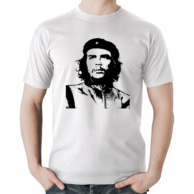Camiseta Algodão Che Guevara Revolucionário - Branca